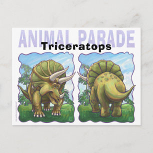 Cartão Postal Presentes e acessórios do Triceratops