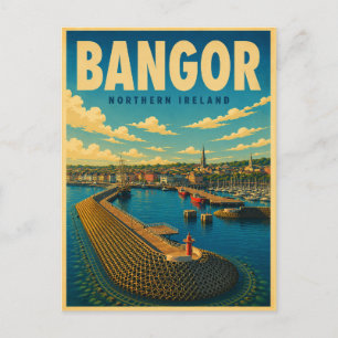 Cartão Postal Presentes e lembranças vintage de Bangor Irlanda d
