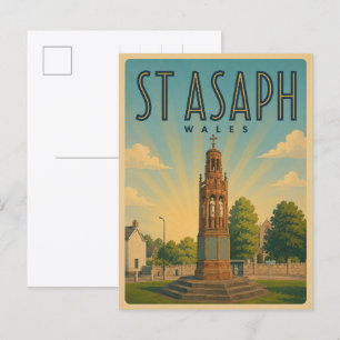 Cartão Postal Presentes e lembranças vintage de St Asaph, no nor