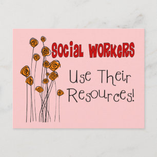 Cartão Postal Presentes e T-Shirts do trabalhador social