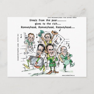 Cartão Postal Presentes engraçados RomneyHood Canecas Camisetas