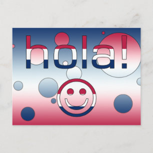 Cartão Postal Presentes Espanhóis Americanos Alô / Rosto Hola