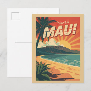 Cartão Postal Presentes lembranças tropicais da praia vintage Ma