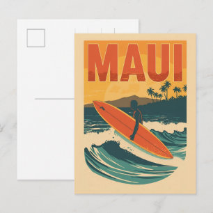 Cartão Postal Presentes lembranças tropicais da praia vintage Ma