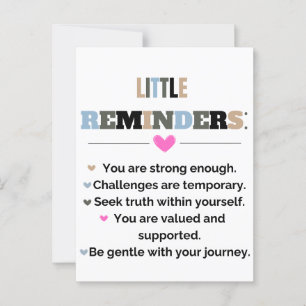 Cartão Postal Presentes Motivacionais Inspiradores Pequenas Lemb