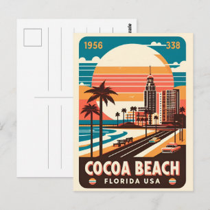 Cartão Postal Presentes na linha costeira da Flórida de Cocoa Be