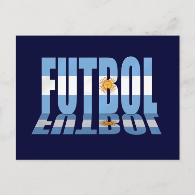 Cartão Postal Presentes para amantes de futebol com bandeira da  (Frente)