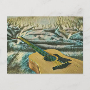Cartão Postal Presentes para amantes de guitarra