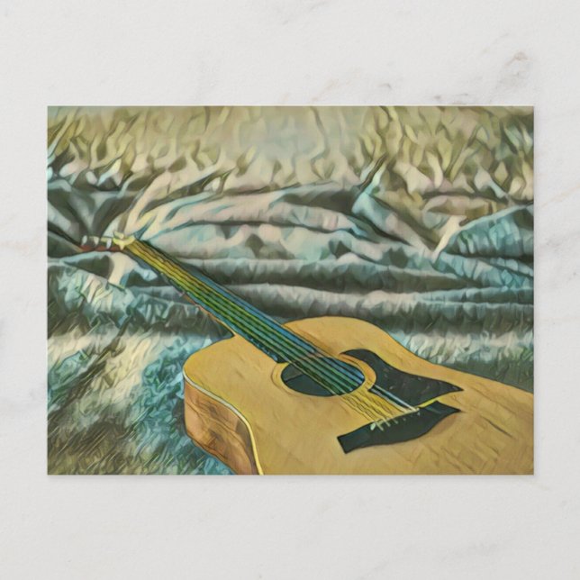 Cartão Postal Presentes para amantes de guitarra (Frente)