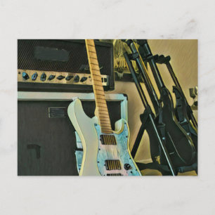 Cartão Postal Presentes para amantes de guitarra