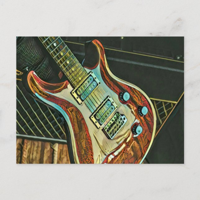 Cartão Postal Presentes para guitarrista (Frente)
