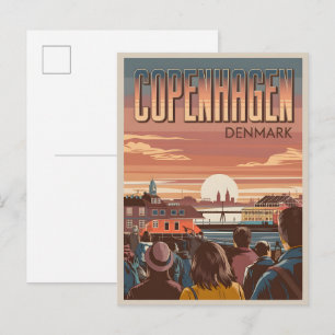 Cartão Postal Presentes para turistas viajando para Copenhague a