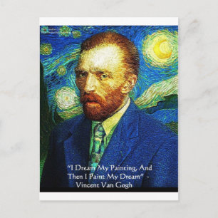 Cartão Postal Presentes "Pinte Meus Sonhos" de Van Gogh Canecas
