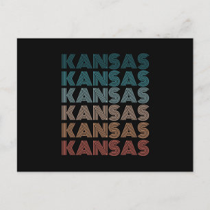 Cartão Postal Presentes Retro Kansas Vintage Estados Americanos