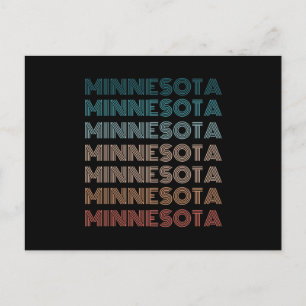 Cartão Postal Presentes Retro Minnesota Vintage Estados American