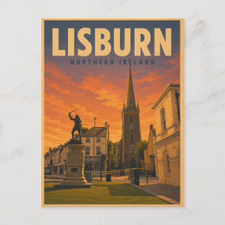 Cartão Postal Presentes Vintage Lisburn Norte da Irlanda e lembr