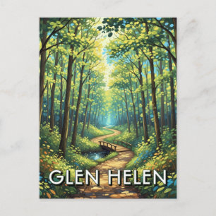 Cartão Postal Preservação da Natureza Glen Helen Ohio Viagens