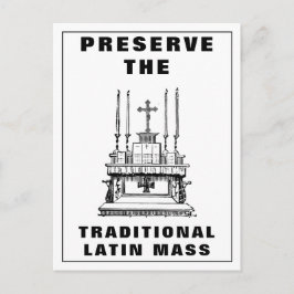 Cartão Postal Preservar o Altar Tradicional Católico da Missa La