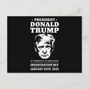 Cartão Postal Presidente 47 D J Trump Inauguração Dia Jan 2025