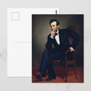 Cartão Postal Presidente Abraham Lincoln Retrato de Healy