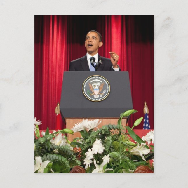 Cartão Postal Presidente Barack Obama (Frente)