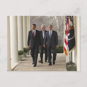 Cartão Postal Presidente Barack Obama e ex-presidentes