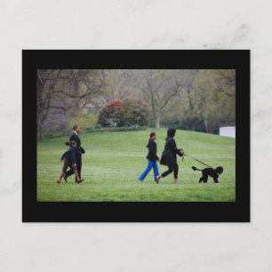 Cartão Postal Presidente Barack Obama e Família