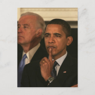 Cartão Postal Presidente Barack Obama e Vice-Presidente
