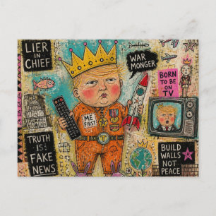 Cartão Postal Presidente Bebê Engraçado Cartoon Colagem