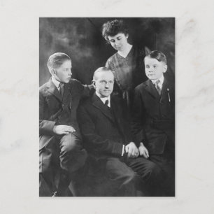 Cartão Postal Presidente Coolidge e Família