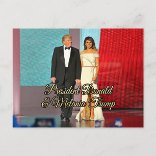 Cartão Postal Presidente Donald Trump & Melania Foto