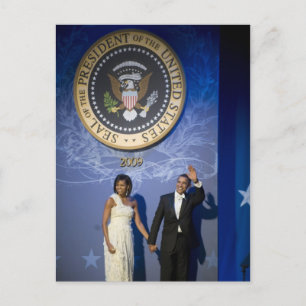 Cartão Postal Presidente e Sra. Obama