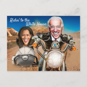 Cartão Postal Presidente Eleitor Joe Biden e Kamala Harris Biker