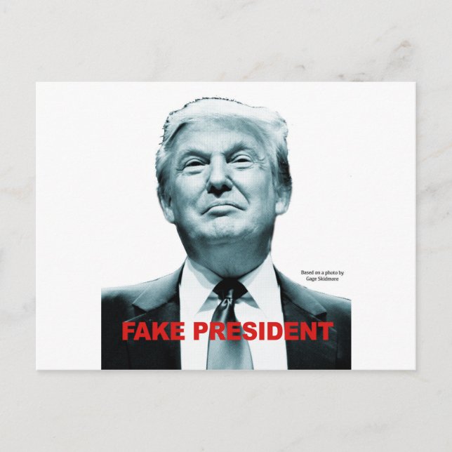 Cartão Postal Presidente Falso (Trump) (Frente)