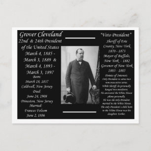 Cartão Postal Presidente Grover Cleveland