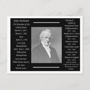 Cartão Postal Presidente James Buchanan