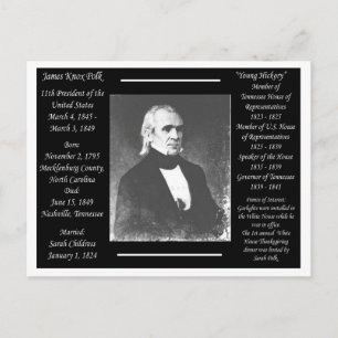 Cartão Postal Presidente James K Polk