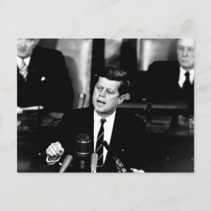 Cartão Postal Presidente John F Kennedy Men para o discurso da L