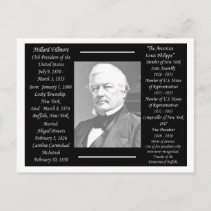 Cartão Postal Presidente Millard Fillmore