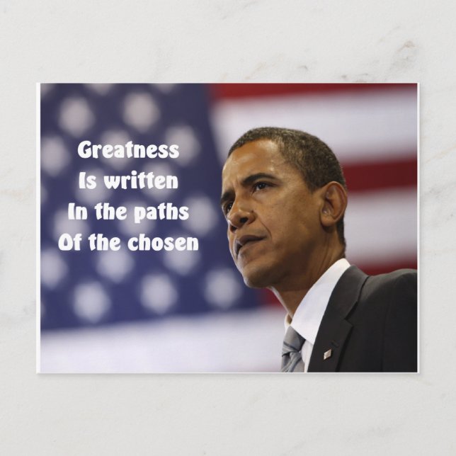 Cartão Postal Presidente Obama (Frente)