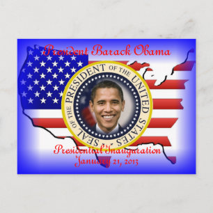Cartão Postal PRESIDENTE OBAMA 2013 Inauguração