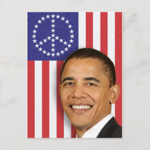 Cartão Postal Presidente Obama Banner da Paz