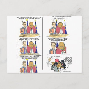 Cartão Postal Presidente Obama & Bo Mostram Emoção Engraçado