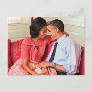 Cartão Postal Presidente Obama Michelle Obama apaixonado por amo