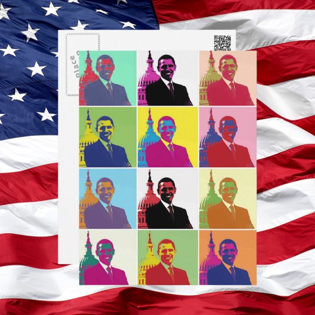 Cartão Postal Presidente Obama Pop Art (Criador carregado)