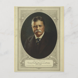 Cartão Postal Presidente Theodore Roosevelt por Forbes Lithograf