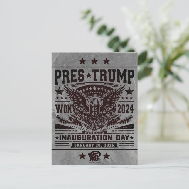 Cartão Postal Presidente Trump Won 2024 (Em pé/Frente)