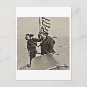 Cartão Postal Presidente Ursinho Roosevelt sobre Algonquin Bull 