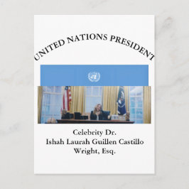 CARTÃO POSTAL #PRESIDENTEDASNACOESUNIDAS DR. #LAURAHCASTILLOS ES