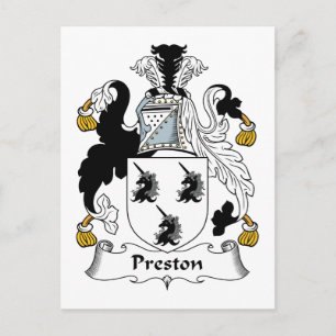 Cartão Postal Preston Family Crest